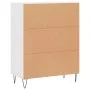 Weißes Sideboard aus Holzwerkstoff, 69,5 x 34 x 90 cm von vidaXL, Sideboards - Ref: Foro24-830188, Preis: 94,67 €, Rabatt: %