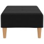 Reposapiés de tela negro 78x56x32 cm