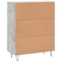 Engineered wood sideboard in concrete grey 69.5x34x90 cm by vidaXL, Sideboards - Ref: Foro24-830256, Price: 89,10 €, Discount: %