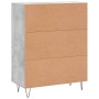 Grauer Beton-Ingenieurholz-Schrank 69,5x34x90 cm von vidaXL, Sideboards - Ref: Foro24-830256, Preis: 90,18 €, Rabatt: %