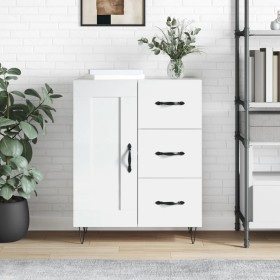 Bright white plywood sideboard 69.5x34x90 cm by vidaXL, Sideboards - Ref: Foro24-830254, Price: 98,37 €, Discount: %