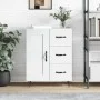 Weißer Hochglanz-Sperrholz-Sideboard 69,5x34x90 cm von vidaXL, Sideboards - Ref: Foro24-830254, Preis: 97,18 €, Rabatt: %
