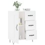 Aparador de madera contrachapada blanco brillante 69,5x34x90 cm de vidaXL, Aparadores - Ref: Foro24-830254, Precio: 98,30 €, ...