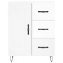 Weißer Hochglanz-Sperrholz-Sideboard 69,5x34x90 cm von vidaXL, Sideboards - Ref: Foro24-830254, Preis: 98,37 €, Rabatt: %