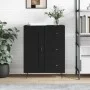 Black engineered wood sideboard 69.5x34x90 cm by vidaXL, Sideboards - Ref: Foro24-830253, Price: 92,01 €, Discount: %