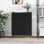 Schwarzes Sideboard aus Holzwerkstoff, 69,5 x 34 x 90 cm von vidaXL, Sideboards - Ref: Foro24-830253, Preis: 93,22 €, Rabatt: %