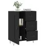 Black engineered wood sideboard 69.5x34x90 cm by vidaXL, Sideboards - Ref: Foro24-830253, Price: 92,01 €, Discount: %
