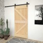 Puerta corredera con herrajes madera maciza de pino 80x210 cm