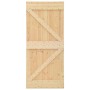 Puerta corredera con herrajes madera maciza de pino 80x210 cm