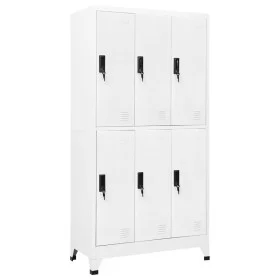 Weißer Stahlspind 90x45x180 cm von vidaXL, Schließfächer und Lagerschränke - Ref: Foro24-339796, Preis: 402,85 €, Rabatt: %