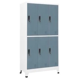 Light gray and dark gray steel locker 90x45x180 cm by vidaXL, Lockers and storage cabinets - Ref: Foro24-339803, Price: 357,2...