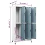 Light gray and dark gray steel locker 90x45x180 cm by vidaXL, Lockers and storage cabinets - Ref: Foro24-339803, Price: 348,4...