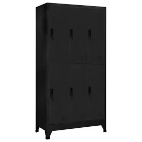 Schwarzer Stahlspind 90x45x180 cm von vidaXL, Schließfächer und Lagerschränke - Ref: Foro24-339798, Preis: 357,98 €, Rabatt: %