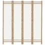 Folding screen with 4 panels made of bamboo and canvas, 160 cm. by vidaXL, Room dividers - Ref: Foro24-350624, Price: 103,01 ...