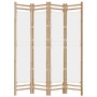 Biombo plegable de 4 paneles bambú y lona 160 cm de vidaXL, Divisores de ambientes - Ref: Foro24-350624, Precio: 105,04 €, De...