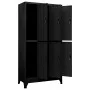 Black steel locker 90x45x180 cm by vidaXL, Lockers and storage cabinets - Ref: Foro24-339798, Price: 365,49 €, Discount: %