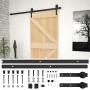 Puerta corredera con herrajes madera maciza de pino 80x210 cm