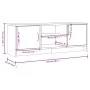 TV-Schrank aus Holzwerkstoff, geräucherte Eiche, 102 x 30 x 37,5 cm von vidaXL, TV-Möbel - Ref: Foro24-823258, Preis: 56,91 €...