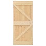 Puerta corredera con herrajes madera maciza de pino 90x210 cm