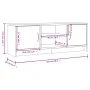 TV-Möbel aus weißem Hochglanz-Engineer-Holz 102x30x37,5 cm von vidaXL, TV-Möbel - Ref: Foro24-823255, Preis: 62,15 €, Rabatt: %