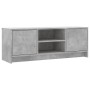 Mueble de TV madera de ingeniería gris hormigón 102x30x37,5 cm