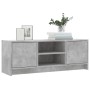 TV-Möbel aus grauem Beton-Engineered-Holz 102x30x37,5 cm von vidaXL, TV-Möbel - Ref: Foro24-823257, Preis: 58,39 €, Rabatt: %