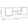 TV-Möbel aus grauem Beton-Engineered-Holz 102x30x37,5 cm von vidaXL, TV-Möbel - Ref: Foro24-823257, Preis: 58,39 €, Rabatt: %