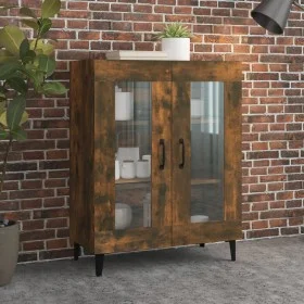 Smoked oak engineered wood sideboard 69.5x34x90 cm by vidaXL, Sideboards - Ref: Foro24-817336, Price: 64,02 €, Discount: %