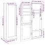 Espejo con joyero de pared 30x8,5x90 cm de vidaXL, Espejos - Ref: Foro24-353213, Precio: 92,26 €, Descuento: %