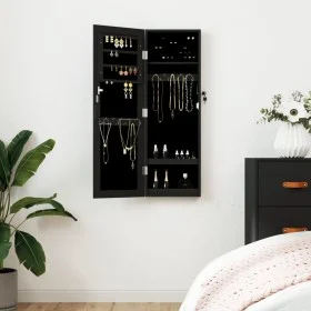 Espejo con joyero de pared negro 30x8,5x90 cm de vidaXL, Espejos - Ref: Foro24-353212, Precio: 77,05 €, Descuento: %