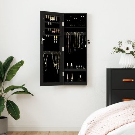 Schwarzer Wandspiegel mit Schmuckkasten 30x8,5x90 cm von vidaXL, Spiegel - Ref: Foro24-353212, Preis: 81,23 €, Rabatt: %
