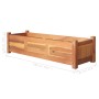 Arriates elevados de jardín 2 pzas madera acacia 100x30x25 cm