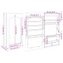 Espejo con joyero de pared 37,5x10x67 cm de vidaXL, Espejos - Ref: Foro24-353222, Precio: 88,49 €, Descuento: %