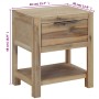 Mesitas de noche con cajones madera acacia maciza 40x30x48 cm