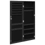 Espejo con joyero de pared negro 37,5x10x106 cm de vidaXL, Espejos - Ref: Foro24-353218, Precio: 100,25 €, Descuento: %