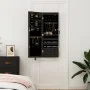 Espejo con joyero de pared negro 37,5x10x106 cm de vidaXL, Espejos - Ref: Foro24-353227, Precio: 115,92 €, Descuento: %