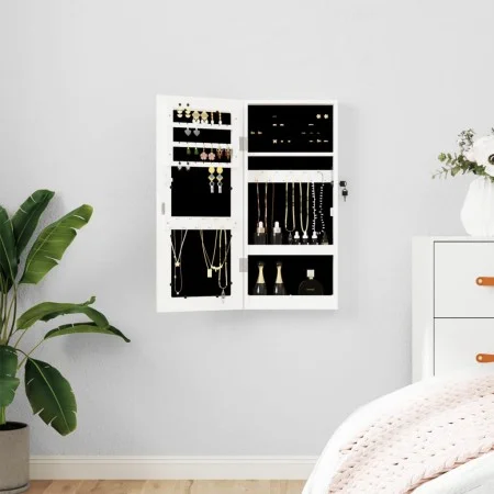 Weißer Wandspiegel mit Schmuckschatulle 30x8,5x67 cm von vidaXL, Spiegel - Ref: Foro24-353208, Preis: 73,21 €, Rabatt: %