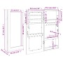 Weißer Wandspiegel mit Schmuckschatulle 30x8,5x67 cm von vidaXL, Spiegel - Ref: Foro24-353208, Preis: 74,74 €, Rabatt: %
