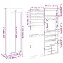 Spiegel mit Wandschmuckkästchen 37,5x10x106 cm von vidaXL, Spiegel - Ref: Foro24-353228, Preis: 124,93 €, Rabatt: %