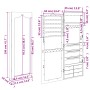 Spiegel mit Wandschmuckkästchen 37,5x10x106 cm von vidaXL, Spiegel - Ref: Foro24-353228, Preis: 127,53 €, Rabatt: %