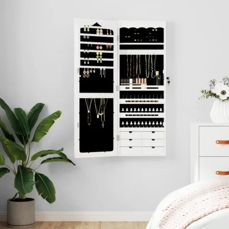 Weißer Wandspiegel mit Schmuckschatulle 37,5x10x106 cm von vidaXL, Spiegel - Ref: Foro24-353226, Preis: 138,40 €, Rabatt: %