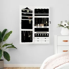 Weißer Wandspiegel mit Schmuckschatulle 37,5x10x90 cm von vidaXL, Spiegel - Ref: Foro24-353223, Preis: 92,54 €, Rabatt: %
