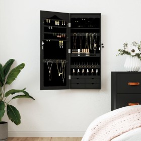 Black wall mirror with jewelry box 37.5x10x90 cm by vidaXL, Mirrors - Ref: Foro24-353224, Price: 85,84 €, Discount: %