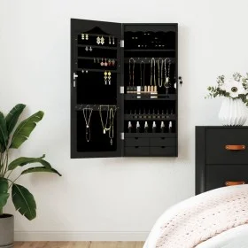 Espejo con joyero de pared negro 37,5x10x90 cm de vidaXL, Espejos - Ref: Foro24-353224, Precio: 80,28 €, Descuento: %