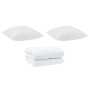 Edredón con almohadas 3 pcs Microfibra y Plumas de Pato