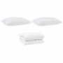 Edredón con almohadas 3 pcs Microfibra y Plumas de Pato