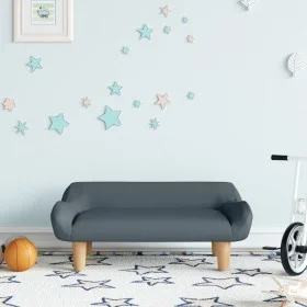 Sofá para niños de tela gris oscuro 70x40x24 cm von vidaXL, Baby- und Kleinkindmöbel - Ref: Foro24-3196345, Preis: 60,57 €, R...