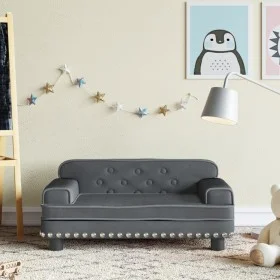 Dunkelgraues Kindersofa aus Samt, 70x45x30 cm von vidaXL, Baby- und Kleinkindmöbel - Ref: Foro24-3196295, Preis: 81,65 €, Rab...