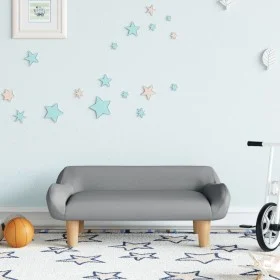 Children's sofa in light gray fabric 70x40x24 cm by vidaXL, Baby and Toddler Furniture - Ref: Foro24-3196344, Price: 63,74 €,...