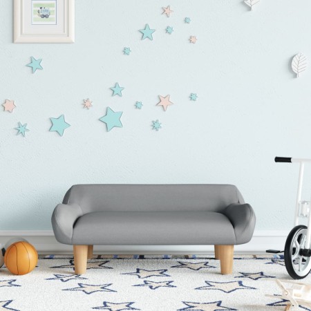 Children's sofa in light gray fabric 70x40x24 cm by vidaXL, Baby and Toddler Furniture - Ref: Foro24-3196344, Price: 72,48 €,...